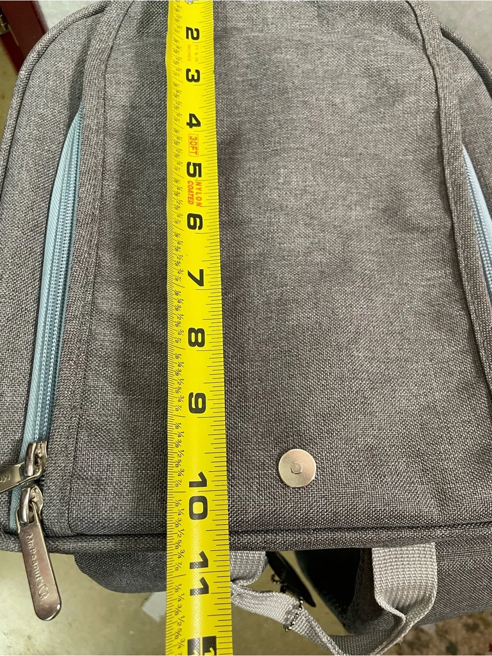 Mr. Peanuts Gray & Blue Convertible Small Pet Backpack & Crossbody Bag -Fleece